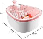 JOYMOOP Fruit Cleaner Spinner JOYLOOP, Large Fruit Washer Spinner with Brush, Fruit Cleaning with Fruit Washing Bowl, Fruit and Salad Cleaner with Fruit Spinner Bowl,Fruit and Vegetable Scrubber