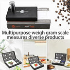 Weigh Gram 200g Digital Pocket Gram Scale 0.01g Accuracy, 200g x 0.01g Mini Digital Grams Scale, Small Food Scale, Jewelry Scale, Ounces Grains Scale With100g Calibration Weight
