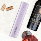 COKUNST Electric Wine Opener, Automatic Battery-Operated Corkscrew with Built-in Foil Cutter for Party Home Kitchen Wedding Purple