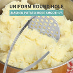 Joyoldelf Heavy Duty Potato Masher, Stainless Steel Integrated Masher Kitchen Tool & Food Masher/Potato Smasher with Non-slip Handle, Perfect for Bean, Vegetable, Fruits, Baby Food, Avocado, Meat