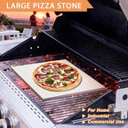 18'' Square Pizza Stone Extra Large Pizza Stone Baking Stone Cordierite Bread Stone for Oven and Grill, Thermal Shock Resistant Cooking Stoneware