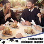 SiliFine 30 Pcs Graduation Cap Drink Stirrers Graduation Stir Sticks Coffee Stirrers Cocktail Mixers Plastic Swizzle Sticks Hot Cocoa Bar Supplies for Party Bar Coffee Tea Favors (Gold)