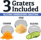 Priority Chef Stainless Steel Mixing Bowls with Lids Set, 3 Grater Attachments, Airtight Lids, Non-Slip Silicone Base Mixing Bowl Set, Large Prep Metal Mixing Bowls for Kitchen, Black