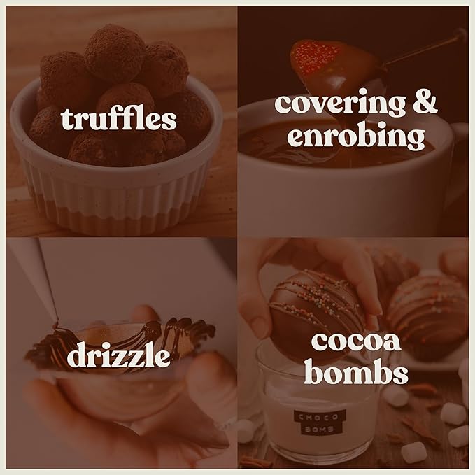 Merckens Milk Melting Chocolate - 2 Pounds of Premium Quality Milk Candy Melts to make Dubai Chocolate Bar, Cake Pops, Cocoa Bombs, & Homemade Desserts