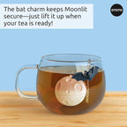 Cute Tea Strainers - Loose Leaf Tea Steeper, Tea Infuser for Loose Leaf Tea, Tea Diffusers, Tea Accessories, Mushroom Gifts, Cute Kitchen Accessories, White Elephant Gifts, (Moonlit, Spooky, Gothic)