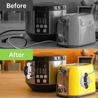 6PCS Cord Organizer for Appliances, Upgraded Kitchen Appliance Cord Wrap, Cord Holder Stick on Pressure Cooker, Coffee Maker, Air Fryer and Blender(6 Black)
