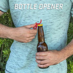 2Pcs Red Can Opener,Portable Beer Bottle Opener Keychain Shotgun Tool,Pocket Aluminum Beer Bar Tool Practical Processed Great for Parties,Favors,Drinking Accessories Bar and Wine Tools