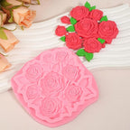 1 Pcs Rose Fondant Mold, Exquisite Flower Candy Silicone Mold, for Home Kitchen Baking Cookies Chocolate Salted Dough Almond Candy Flower Paste Chewing Gum DIY Resin Crafts Clay Shapes Soap