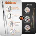 Eddeas Kitchen Tweezers Tongs, Cooking Tweezers Stainless Steel - 3 Size 12'' 10'' & 8 inch Ideal for Meat, pasta, plating and pinching delicate small pieces of food, Set of 3