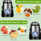 Blender for Smoothies,32,000 RPM Smoothie Blender, Personal Blenders with 6 Sharp Blade,with 20oz Portable Cup and To-Go Lids, Self Cleaning,Portable Juicer for Ice Crushing & Milkshakes
