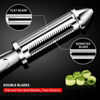 MAD SHARK Potato Peelers, Vegetable Peeler, Flat Serrated Blade 2 in 1-I Shaped Stainless Steel Peelers, Orange Peeler for Kitchen, Veggie, Fruit, Garlic, Carrot, Apple Peeling