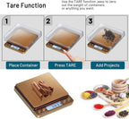 Fuzion Digital Scale .01 Gram Accuracy, 500g Mini Food Scales for Small Jewelry, Gold, Herb, Spice - Weight Gram and Oz