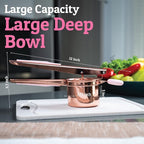PriorityChef Large 15oz Potato Ricer, Heavy Duty Stainless Steel Potato Masher and Ricer Kitchen Tool, Press and Mash Kitchen Gadget For Perfect Mashed Potatoes - Everytime, Rose Gold and Pink