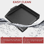 Cast Iron Griddle Gas Grill Stove Top Pan Insert for Weber Charbroil Nexgrill Grill Replacement Parts Flat Charcoal Cooking Plate Outdoor Camp Tailgating Teppanyaki Accessory 17" x 13"