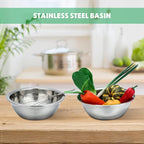Pinkunn 12 Pcs Stainless Steel Mixing Bowls, Nesting Metal Salad Prep Bowls Bulk Reusable Baking Food Container Large Medium Small for Kitchen Hotel Restaurant Cooking, Silver (9.45 x 3.15 Inch)
