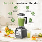Blenders for Kitchen, Smoothie Blender with Timer - Countertop Blenders with 68oz Dishwasher-Safe Pitcher, Ice Crushing & Frozen Fruit, Silver