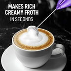 Zulay Kitchen Executive Series Luxury Gift Milk Frother – Handheld Electric Foam Maker for Coffee, Lattes & Hot Chocolate – Deluxe Finish, Great Gift for Coffee Lovers