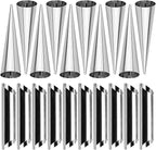 Joyeee 10 Pack 5 Inch Cream Horn Molds for Baking + 10Pcs 5 Inch Cannoli Tubes Molds Set, Large Cannoli Tubes for Frying, Cannoli Forms Kit for baking Egg Cake Waffles, Home DIY Kitchen Tool