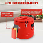 Insulated Soup Container 7.9 Gallon Commercial Food Warmer for Hot&Cold Food, Hot Box for Catering, Food Cooler Soup Carrier for Restaurant, Canteen 6H Insulation Time