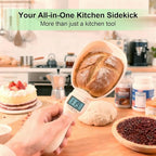 Digital Measuring Spoon Scale, Electronic Kitchen Measuring Spoon Scale, 800g/0.1g High Precision Kitchen Gadget with 5 Units Conversion, Removable Scoop for Cooking, Baking, Pet Food,1PC,Beige