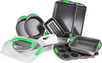 BergHOFF 11Pc Perfect Slice Bakeware Set, Covered Rectangle Cake Pan, Cookie Sheets, Muffin Pan, Loaf Pan, Round, Square and Rectangle Cake Pans, Slicer, Non Toxic, PFOA Free, Silver & Green