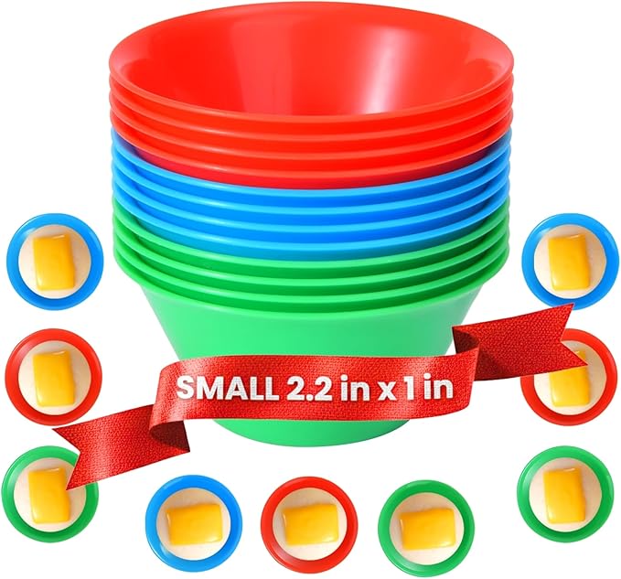 Small 60 Pcs Puto Molder Filipino (2.2" x 1") - Kutsinta Molder for Baking - Puto Mold Cups for Steamer - Filipino Plastic Molds for Desserts in Assorted Colors