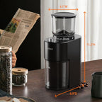 SOWTECH Conical Burr Coffee Grinder, Adjustable Electric Mill, 38 Precise Grind Settings, Precision Timer, for Espresso, Drip and French Press, Home &Office, Beige