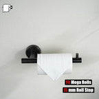 JQK Toilet Paper Holder Oil Rubbed Bronze, 5 Inch 304 Stainless Steel Thick 0.8mm Tissue Paper Dispenser for Bathroom, Hold Mega Rolls Wall Mount, TPH100-ORB