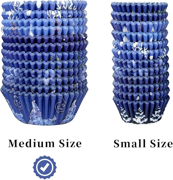 qiqee Christmas Standard Cupcake Liners Cupcake Cups 300-Count Food Grade Gradient Design Cupcake Papers Baking Cups Cupcake Wrappers for Christmas(Standard Size)