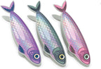 Genuine Fred FISH 'N CLIPS Sardine Bag Clips, Set of 4 Food Storage Clips, Iridescent Finish, Double-Sided, Durable Plastic and Stainless Steel Springs, Fun Kitchen Accessories and Great Gift