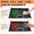Half Size Griddle for Nexgrill Replacment Parts 4 Burner 720-0830H 720-0549 720-0670C Flat Top Griddle for Nexgrill Parts 5 Burner 720-0888S 720-0888N Carbon Steel Plate for Ninja FlexFlame PG300