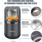 COOL KNIGHT Herb Grinder [large capacity/fast/Electric ]-Spice Herb Coffee Grinder with Pollen Catcher/- 7.5" (Grey)