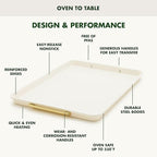 GreenPan Bakeware Set, 7 Piece Nonstick Ceramic Gold Handle Baking Sheets, Cake Pans, Loaf Pan, Muffin Tin, Cooling Rack, PFAS & BPA Free, Freezer to Oven Dish, Bake & Roast Ovenware, Cream