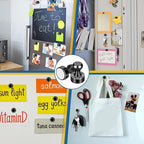 LOVIMAG Fridge Magnets 56 Pcs Refrigerator Whiteboard Small Strong Magnet Classroom Kitchen Accessories Decorative Locker Set Decor Must Haves Office Calendar Refrigerador Magnetic Cute Crafts Black