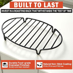 Roasting Rack for Roasting Pan, Heavy Duty Oven Rack Insert for Turkey Roasting Pan, Fit for Oven Cooking (12.4"x 8.5")