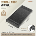 Upgraded WB31X24738 Griddle Replacement for GE Appliance Stove Cooktop, Nitriding Process Marble Style Non-stick Coating, 19.5"×9" Extra-Large Integrated Griddle Plate for GE Gas Stove Top Center