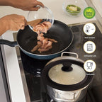 Ydeapi Universal Lid for Pots, Pans and Skillets, Pot Lid With Heat Resistant Silicone Rim and Tempered Glass, Fits 11", 12", 12.5" Diameter Pots and Pans