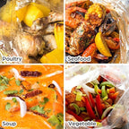 32 Bags Slow Cooker Liners, Disposable Multi Use Cooking Bags,Large Size Fit 3QT to 8QT, Plastic Bags for Slow Cooker, Pans, Aluminum Cooking Trays, BPA Free-13 x 21 Inches