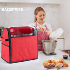 BAGSPRITE Full Open Stand Mixer Cover with Slider Base Compatible with KitchenAid 6-8 Qt Bowl-Lift Mixers – Dustproof Quilted Kitchen Aid Mixer Cover with Pockets for Accessories & Attachments