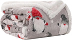 Electric Heated Blanket Queen Size - 84"x90", 10 Heating Levels, 1-12 H Auto Shut Off, Dual Controllers, Breathable Flannel Warm and Washable for Bed, Santa Claus for Christmas