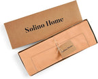 Solino Home Cotton Linen Placemats Set of 4 - Hemstitch Peach Bloom Placemats 14 x 19 Inch - Machine Washable Table Mats for Valentines