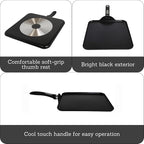 Mirro A79713 Get A Grip Aluminum Nonstick Griddle Cookware, 11-Inch, Black