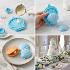 Clam Shell Fondant Silicone Molds for Cake Decoration Cupcake Topper Chocolate Candy Gum Paste Polymer Clay