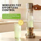 Soda Maker Sparkling Water Maker, Manual Stainless Steel Carbonation Machine for Home, Compatible with 60L Threaded CO₂ Cylinders (Not Included), Water Carbonator with BPA free PET Bottle