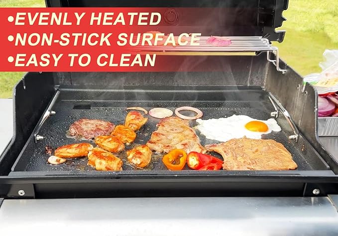 Genesis 300 Griddle Insert for Weber Genesis E310 S310 S320 E320 S330 EP320 EP310 EP330 CEP-310 Grill Parts, 7524 Carbon Steel Full-Size Flat Top Griddle Plate for Weber 7528 Grates
