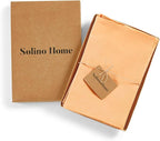 Solino Home Linen Napkins Set of 4-100% Pure Linen Peach Dinner Napkins Cloth 20 x 20 Inch for Valentines - Fete, Handcrafted and Machine Washable