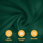 BRILLMAX 4 Pack Hunter Green Tablecloths for 6 Foot Rectangle Tables 90 x 132 Inch - 6ft Rectangular Bulk Linen Polyester Fabric Washable Cloth Cover for Wedding Reception Banquet Birthday Party