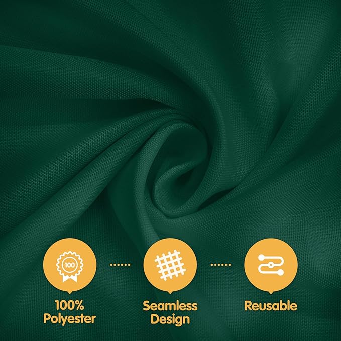 BRILLMAX 6 Pack Hunter Green Tablecloths for 8 Foot Rectangle Tables 60 x 126 Inch - 8ft Rectangular Bulk Linen Polyester Fabric Washable Cloth Cover for Wedding Reception Banquet Birthday Party