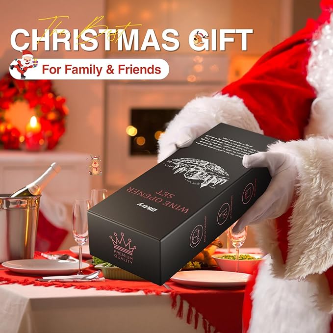 Electric Wine Opener, Electric Wine Bottle Opener,Battery Operated Wine Bottle Openers with Foil Cutter, Wine Pourer&Vacuum Stoppers,Christmas Gift for Wine Lover