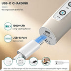 Colarlemo Milk Frother Handheld Rechargeable, Frother Wand Drink Mixer Electric Whisk for Coffee, Detachable With 3 Stainless Whisks, Hand Mixer for Lattes, Cappuccino, Matcha, Egg, No Stand, Beige